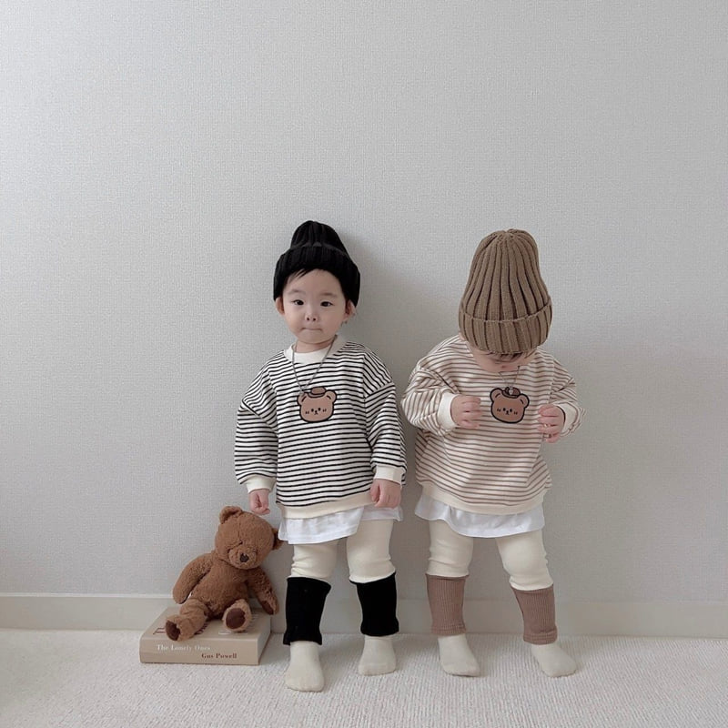 Moran - Korean Children Fashion - #toddlerclothing - Bear Hat Set - 6