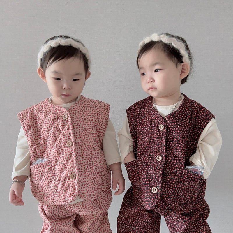 Moran - Korean Children Fashion - #toddlerclothing - Full of Flowers Set - 11