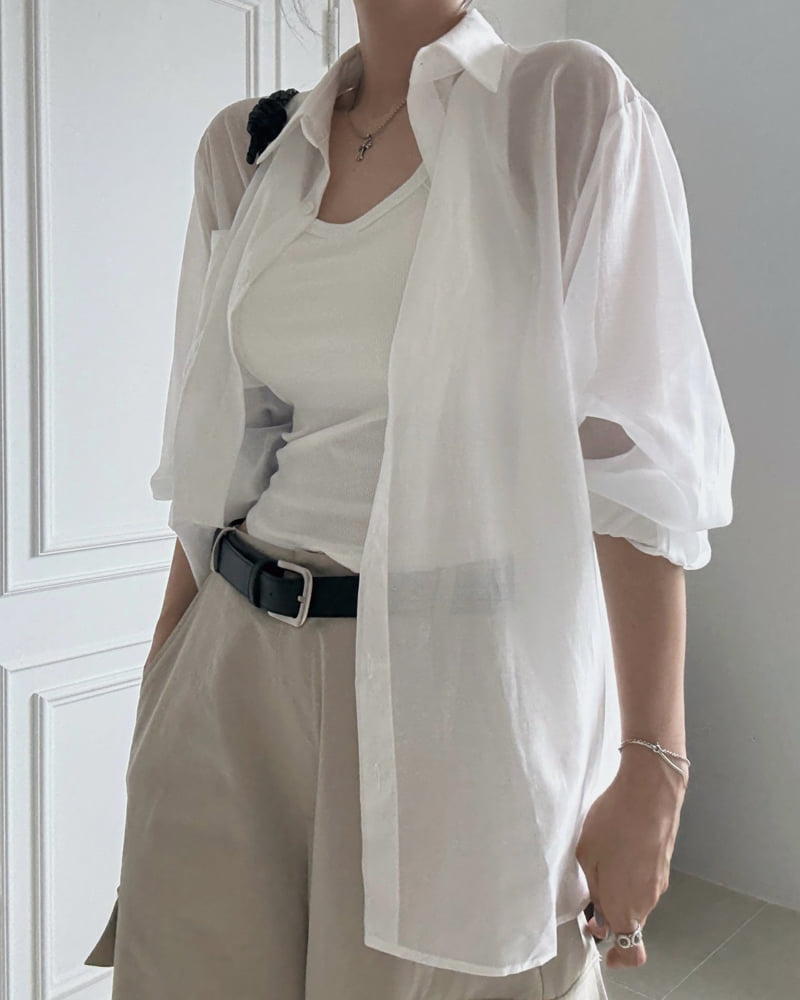 Moran Women - Korean Women Fashion - #momslook - Glow Tencel Shirt - 6