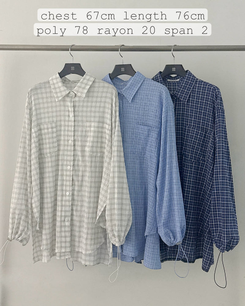 Moran Women - Korean Women Fashion - #momslook - From String Check Shirt