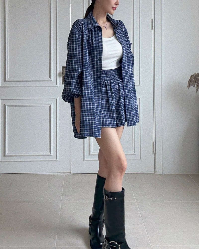 Moran Women - Korean Women Fashion - #momslook - From Check Half Pants - 10
