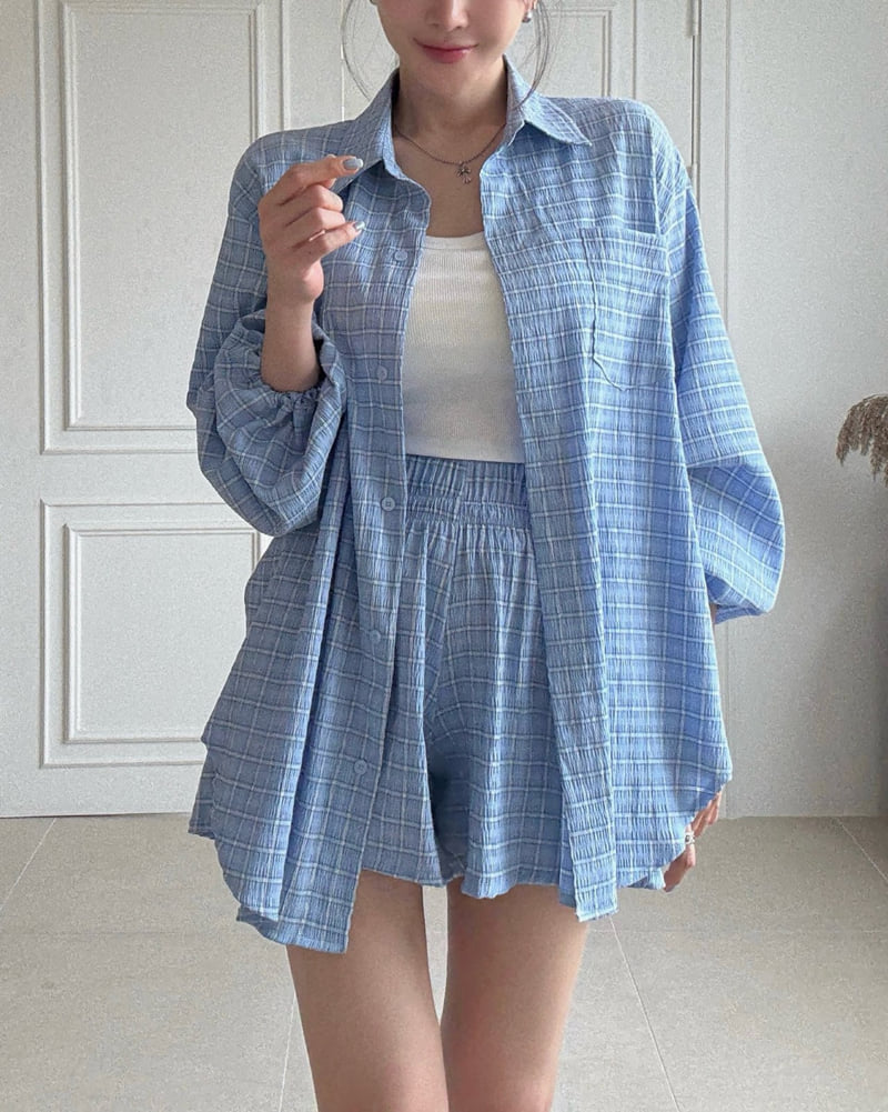 Moran Women - Korean Women Fashion - #momslook - From Check Half Pants - 8