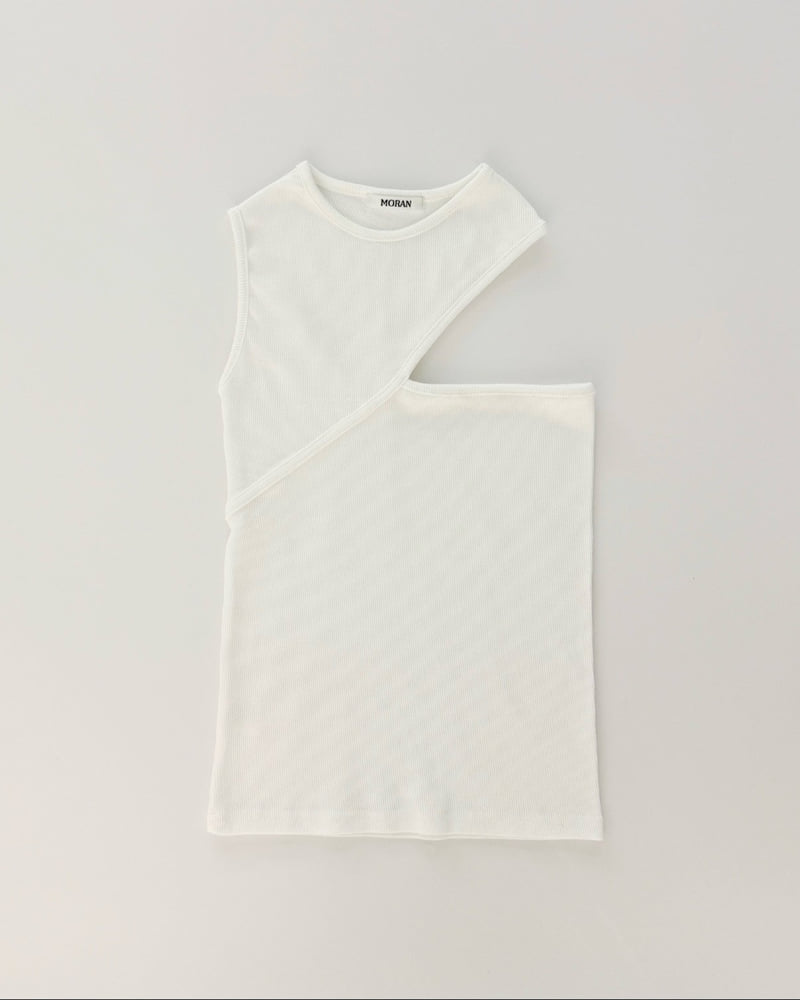 Moran Women - Korean Women Fashion - #momslook - One Shoulder Ribbed Sleeveless - 2
