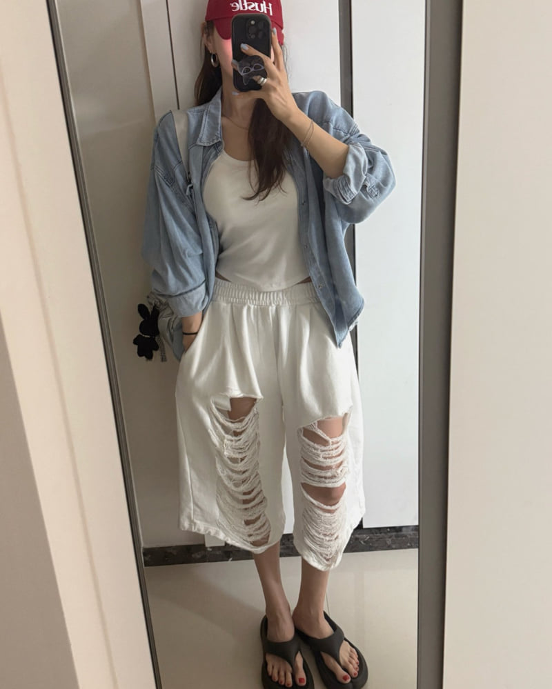Moran Women - Korean Women Fashion - #momslook - Jenny Vintage Bermuda Pants - 7