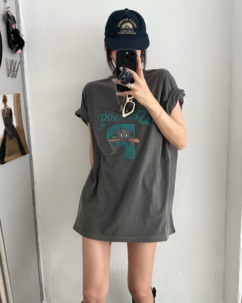 Moran Women - Korean Women Fashion - #momslook - Seal Pig Short Sleeve Tee - 10