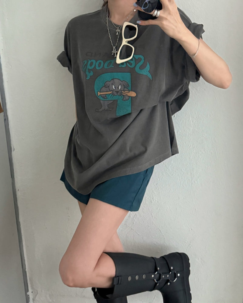 Moran Women - Korean Women Fashion - #momslook - Seal Pig Short Sleeve Tee - 8
