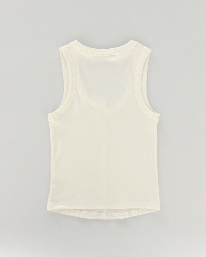 Moran Women - Korean Women Fashion - #momslook - Deep U-Neck Ribbed Sleeveless - 3
