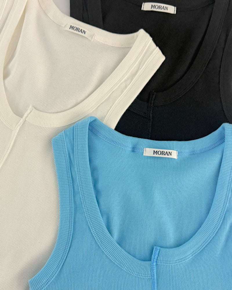 Moran Women - Korean Women Fashion - #momslook - Deep U-Neck Ribbed Sleeveless - 5