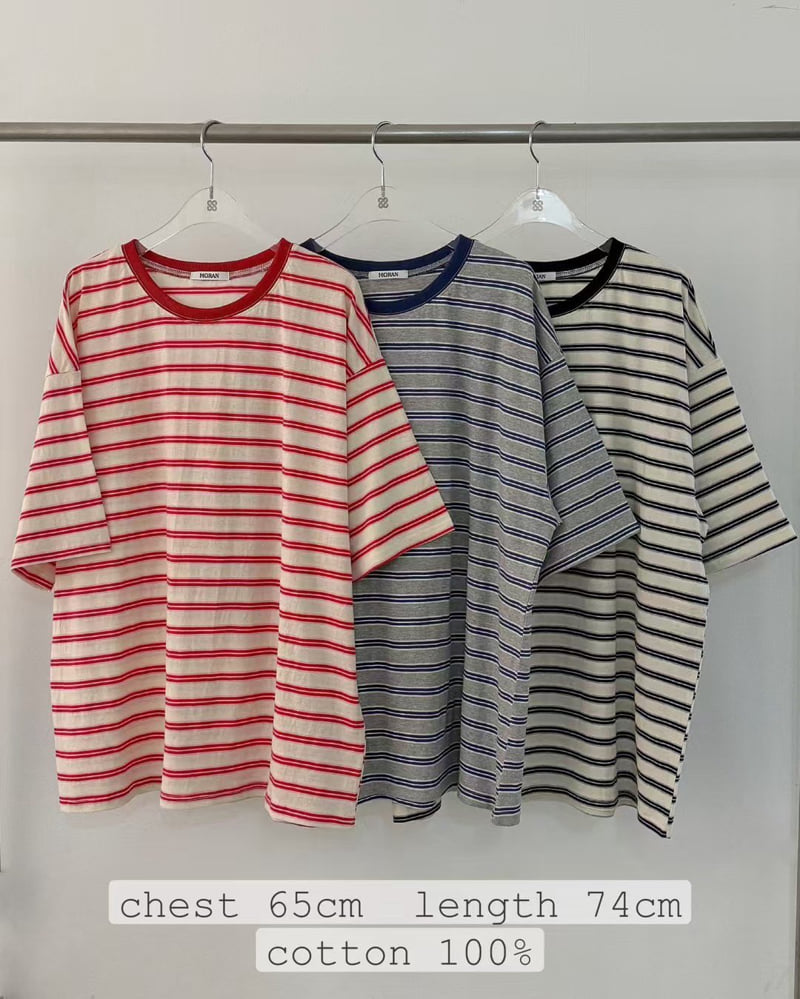 Moran Women - Korean Women Fashion - #restrostyle - Leon Stripe Tee