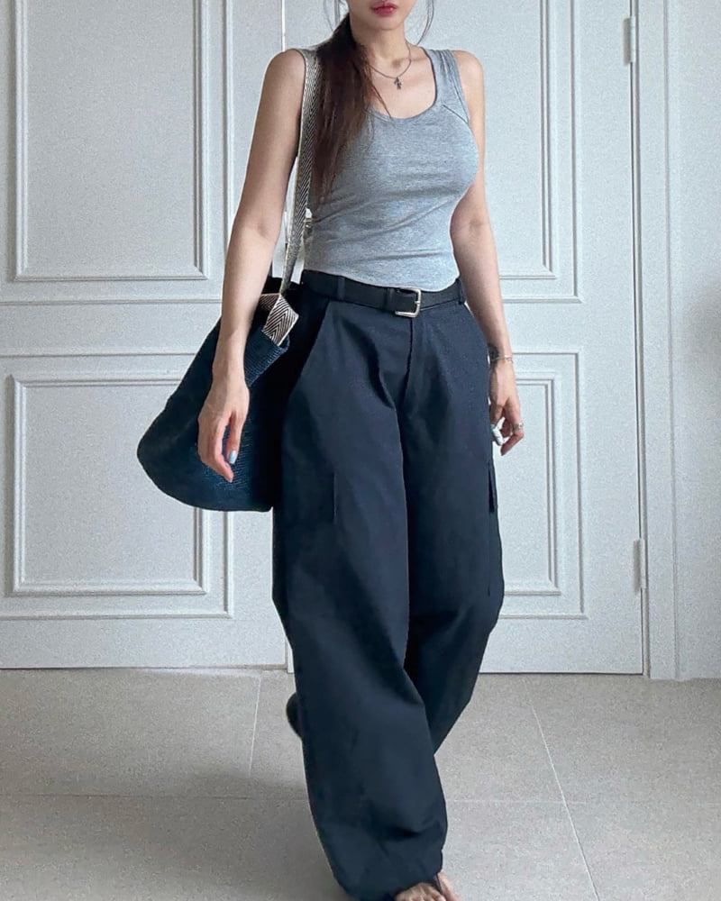 Moran Women - Korean Women Fashion - #womensfashion - Ob Pocket Wide Pants - 10