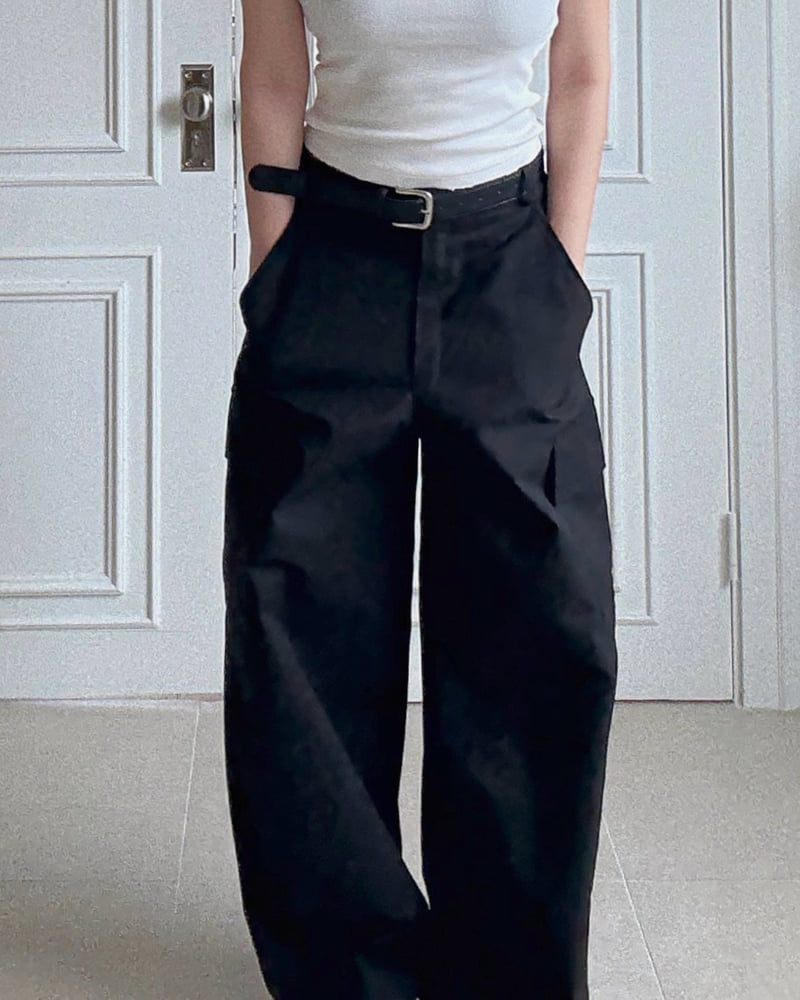 Moran Women - Korean Women Fashion - #womensfashion - Ob Pocket Wide Pants - 12