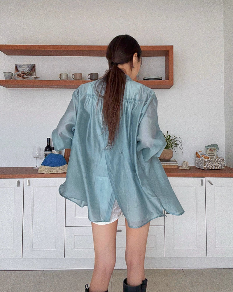 Moran Women - Korean Women Fashion - #womensfashion - Glow Tencel Shirt - 9