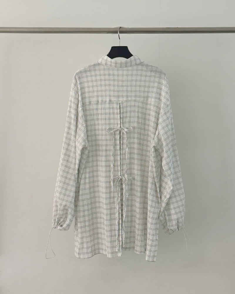 Moran Women - Korean Women Fashion - #womensfashion - From String Check Shirt - 6