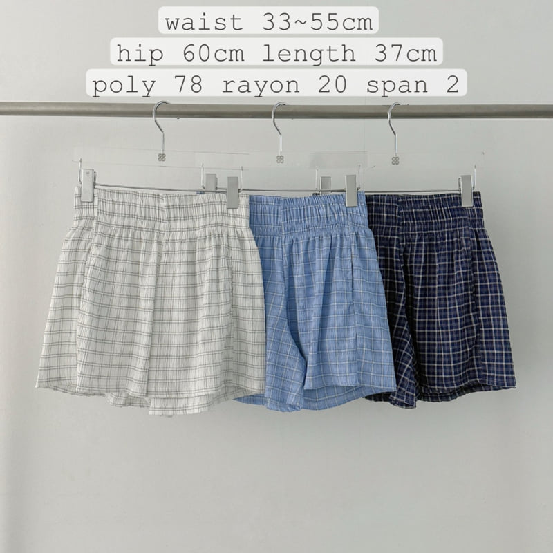 Moran Women - Korean Women Fashion - #womensfashion - From Check Half Pants