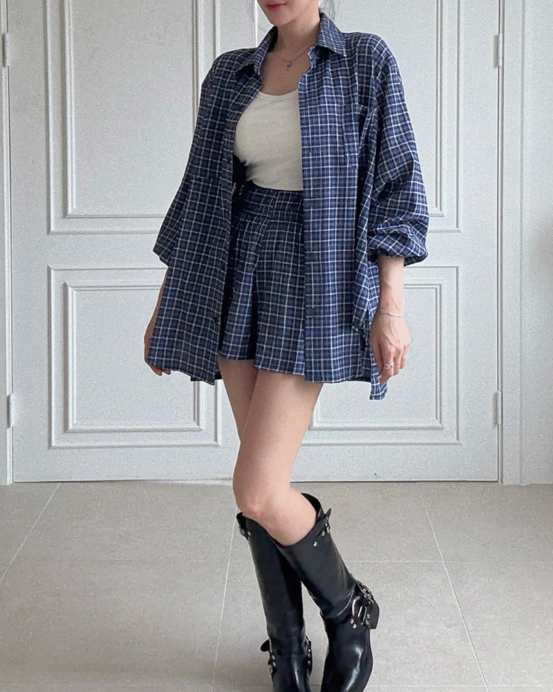 Moran Women - Korean Women Fashion - #womensfashion - From Check Half Pants - 11