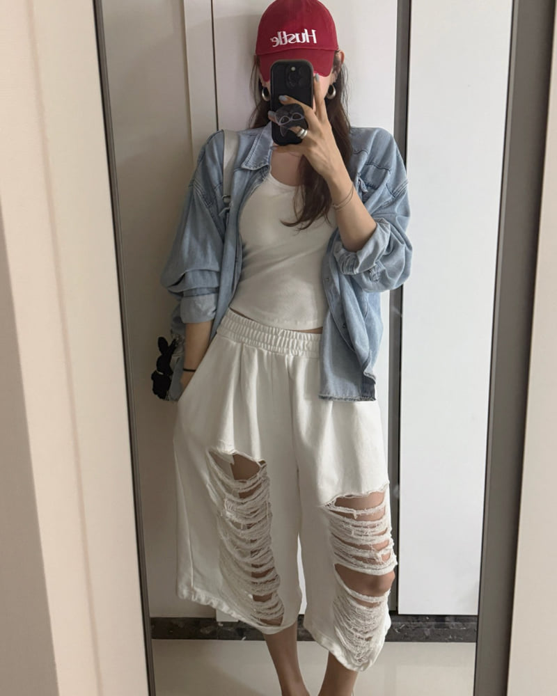 Moran Women - Korean Women Fashion - #womensfashion - Jenny Vintage Bermuda Pants - 6