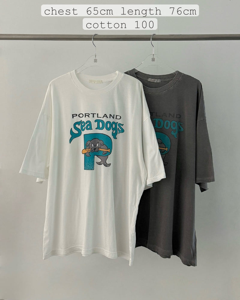 Moran Women - Korean Women Fashion - #womensfashion - Seal Pig Short Sleeve Tee