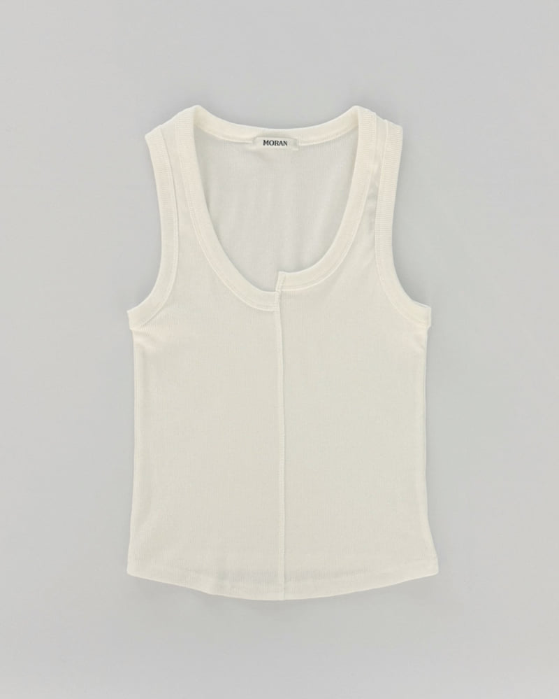 Moran Women - Korean Women Fashion - #womensfashion - Deep U-Neck Ribbed Sleeveless - 2