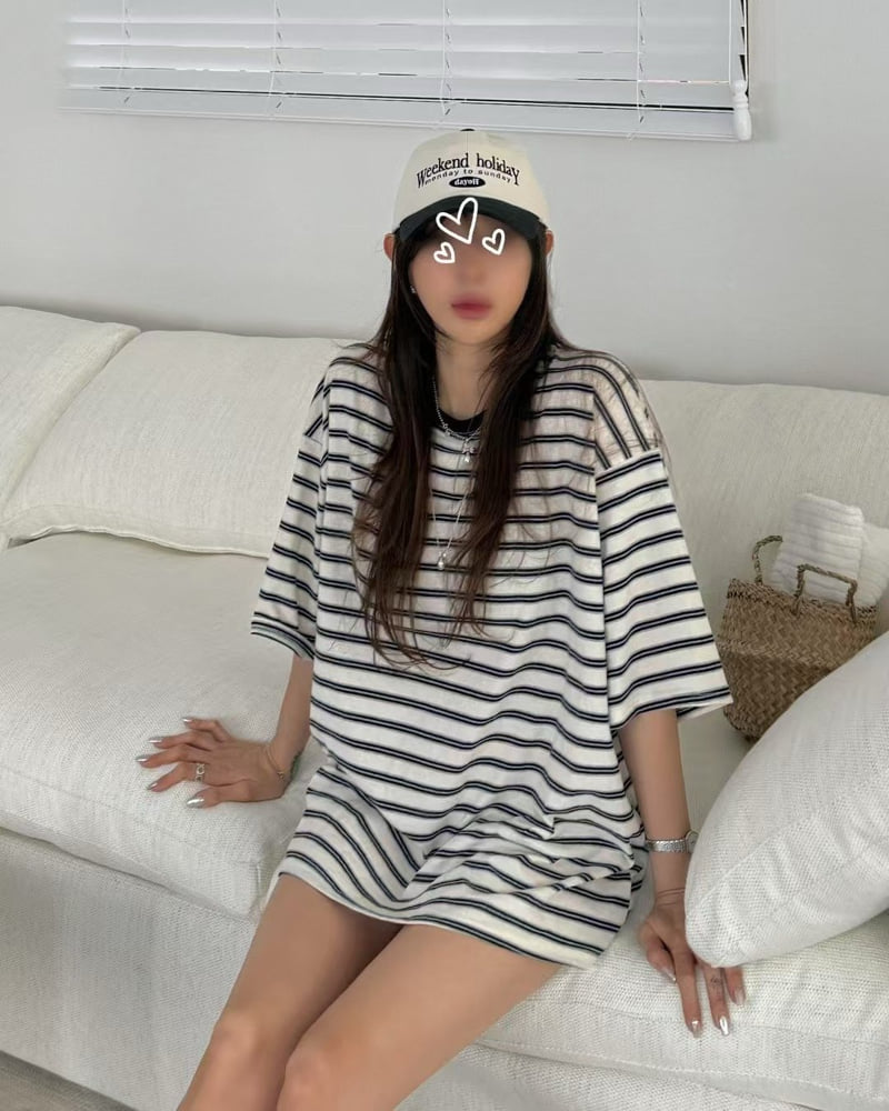 Moran Women - Korean Women Fashion - #womensfashion - Leon Stripe Tee - 11