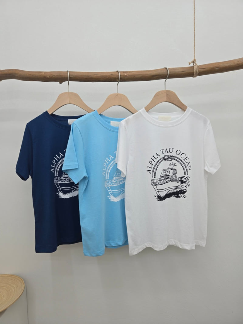 Most - Korean Women Fashion - #restrostyle - Ocean Tee