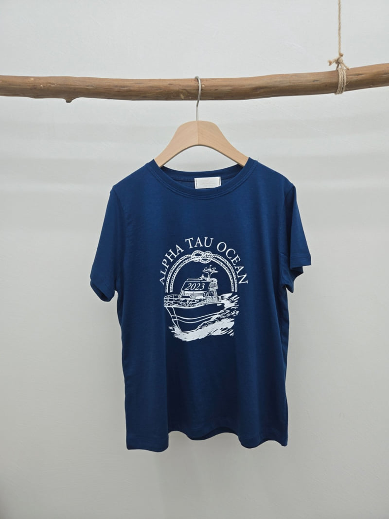 Most - Korean Women Fashion - #shopsmall - Ocean Tee - 4