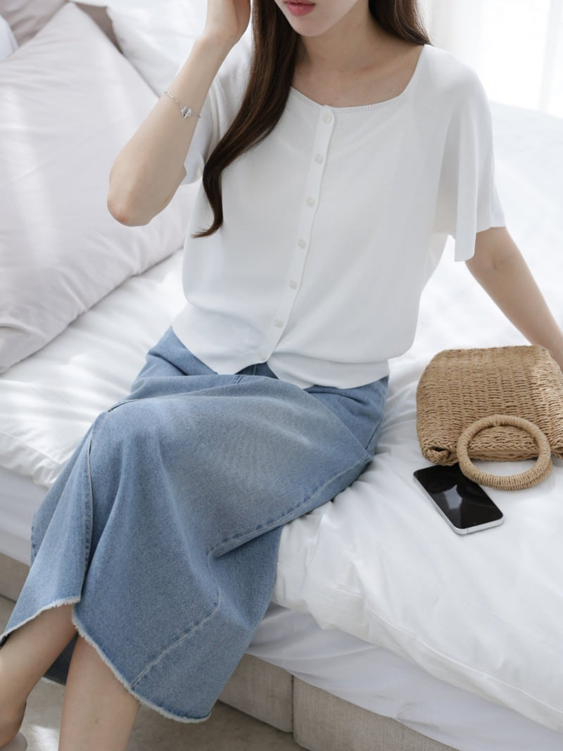 Mu - Korean Women Fashion - #momslook - Sara Cool Short Sleeve Knit - 6