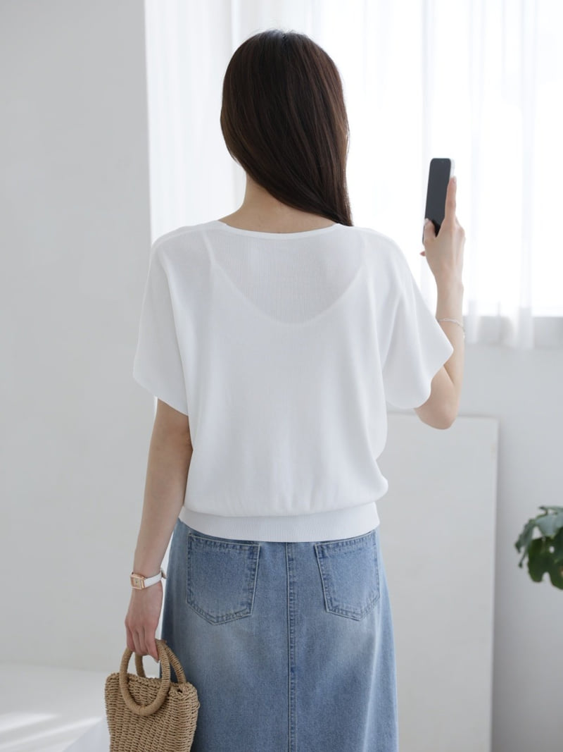 Mu - Korean Women Fashion - #momslook - Sara Cool Short Sleeve Knit - 8