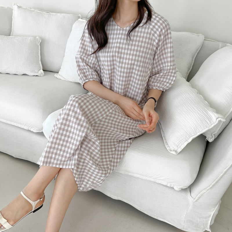 Mu - Korean Women Fashion - #momslook - Chess One-piece