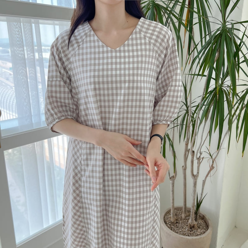 Mu - Korean Women Fashion - #momslook - Chess One-piece - 3