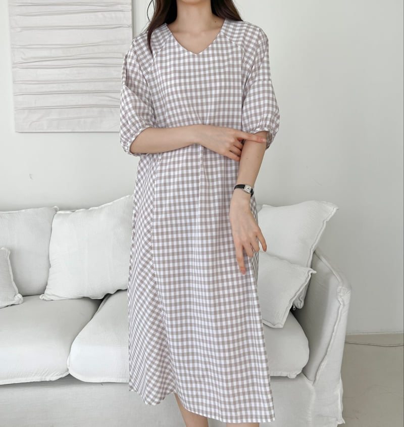 Mu - Korean Women Fashion - #momslook - Chess One-piece - 5
