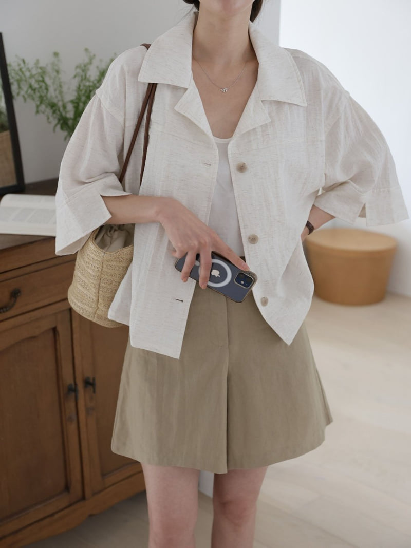 Mu - Korean Women Fashion - #momslook - Mot Linen Jacket Shirt - 4