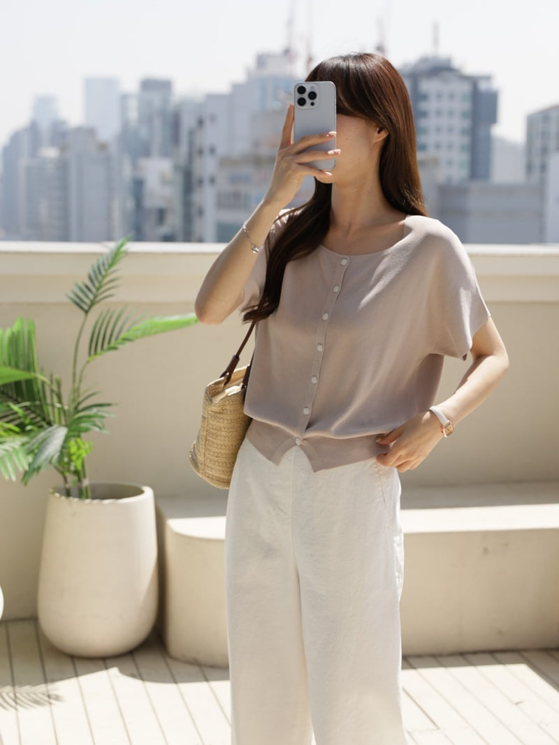 Mu - Korean Women Fashion - #momslook - Sara Cool Short Sleeve Knit - 5