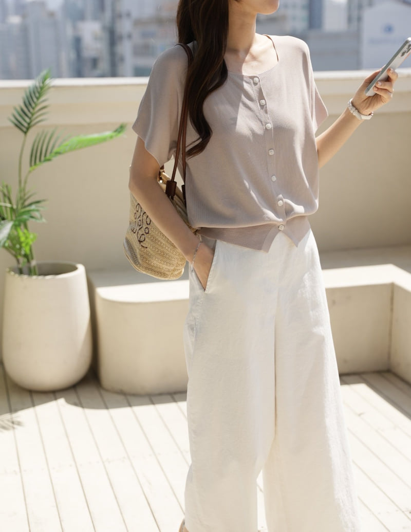 Mu - Korean Women Fashion - #momslook - Sara Cool Short Sleeve Knit - 6