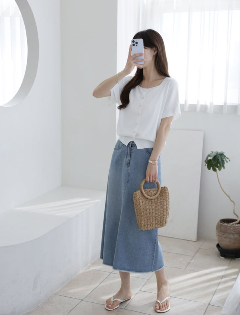 Mu - Korean Women Fashion - #momslook - Sara Cool Short Sleeve Knit - 7