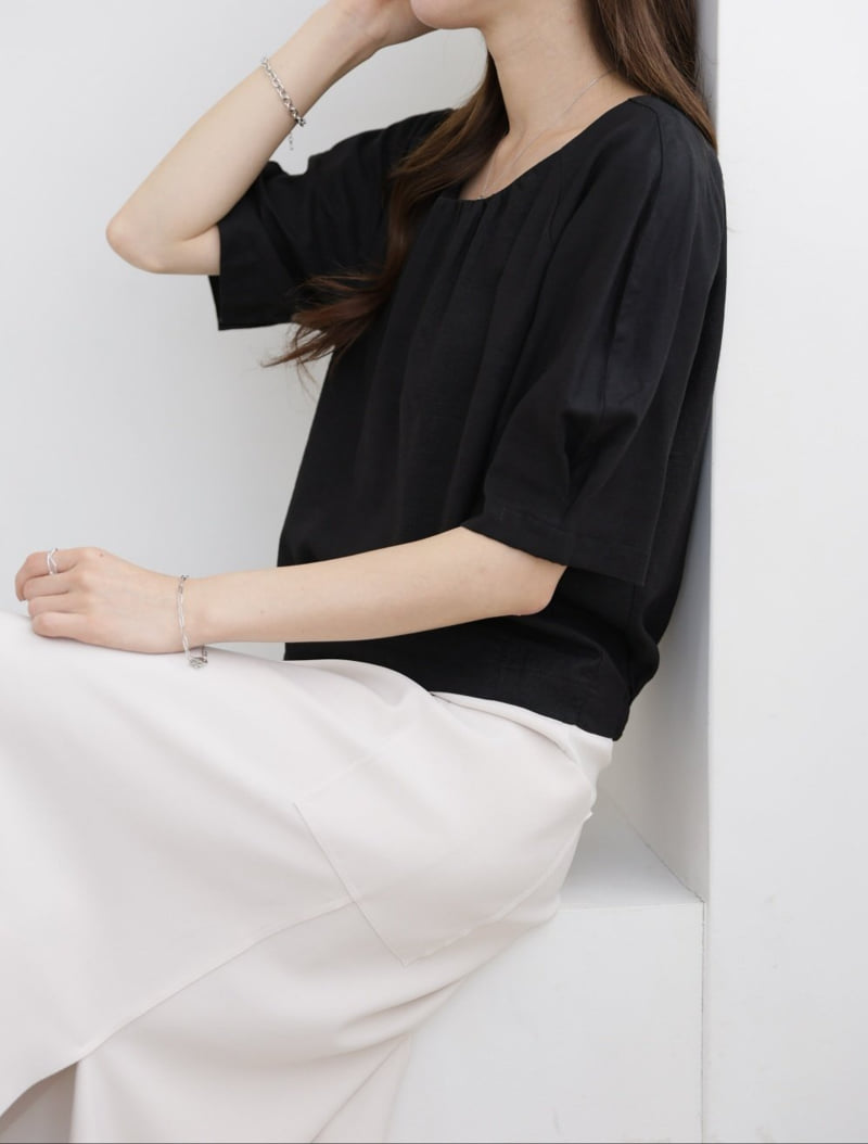 Mu - Korean Women Fashion - #momslook - Illang Linen Blouse - 5