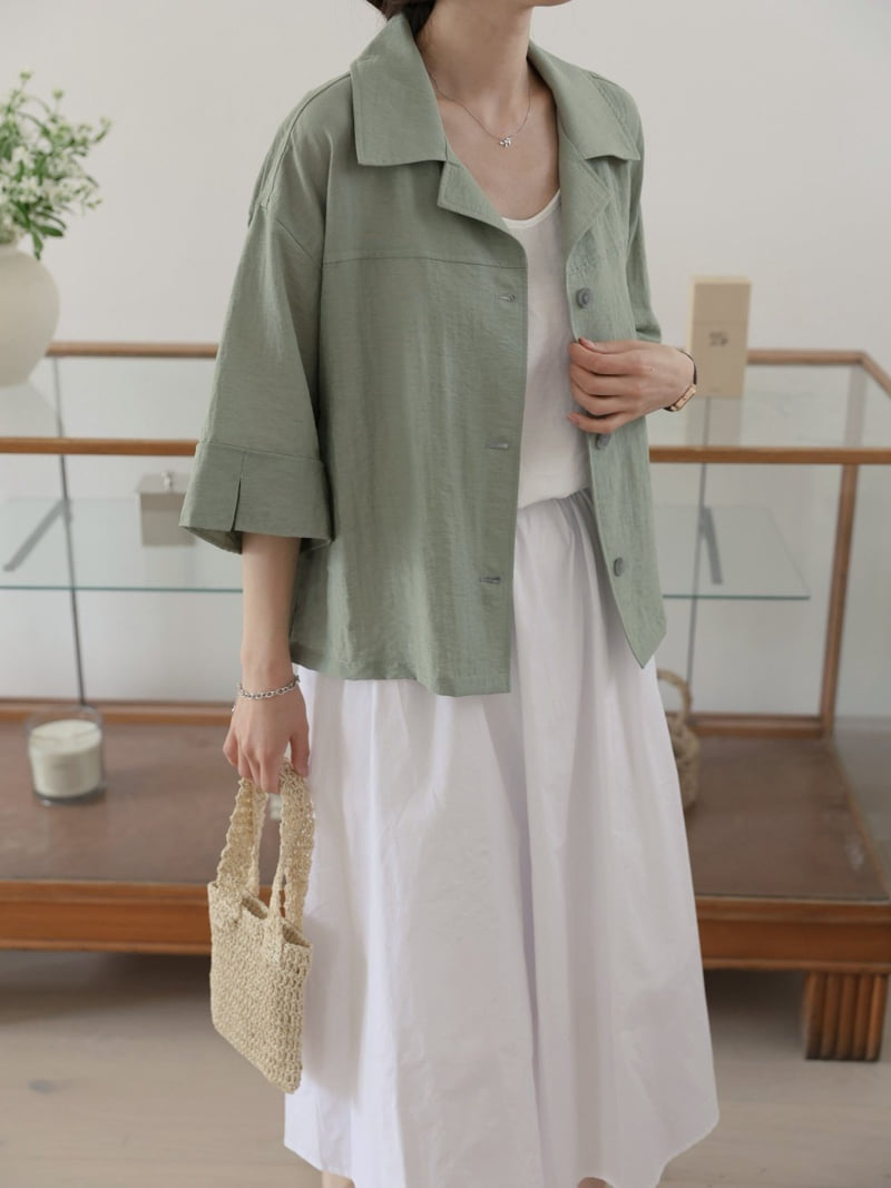 Mu - Korean Women Fashion - #pursuepretty - Mot Linen Jacket Shirt - 9
