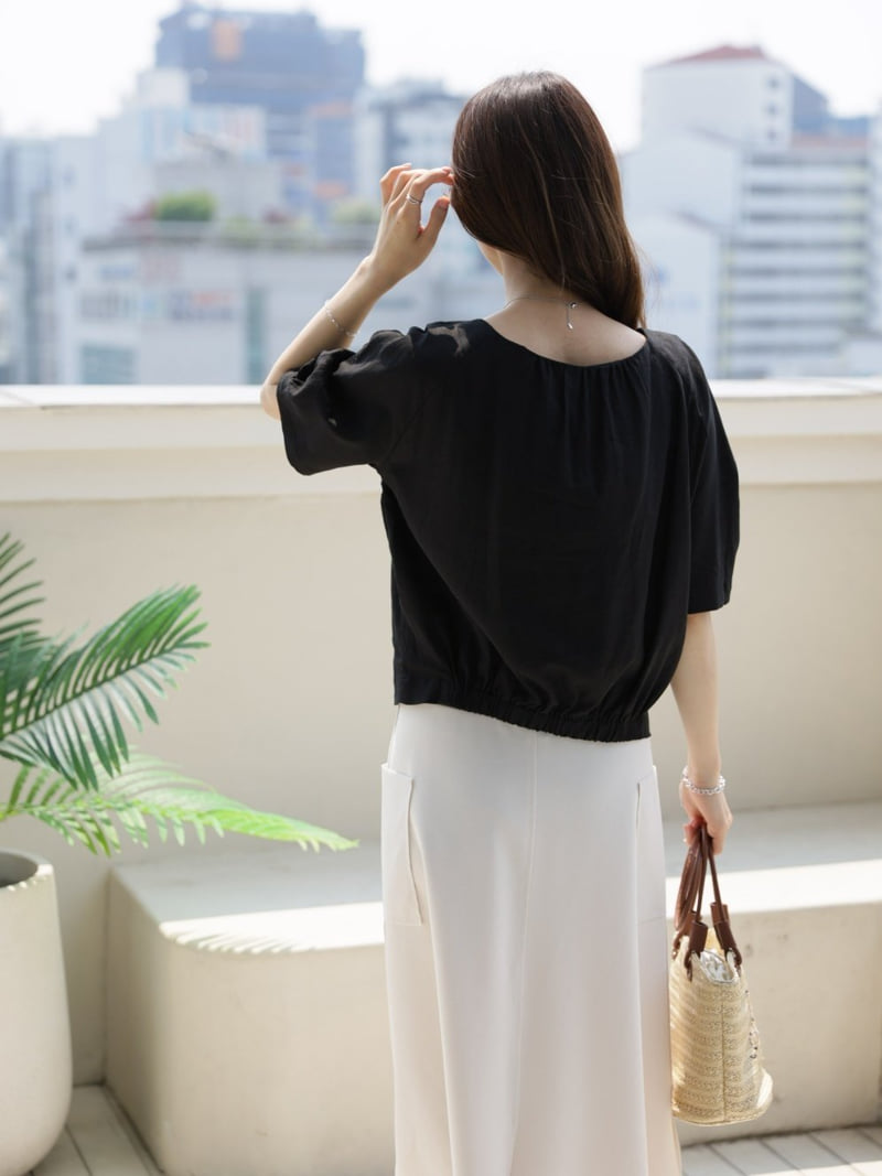 Mu - Korean Women Fashion - #restrostyle - Illang Linen Blouse - 11
