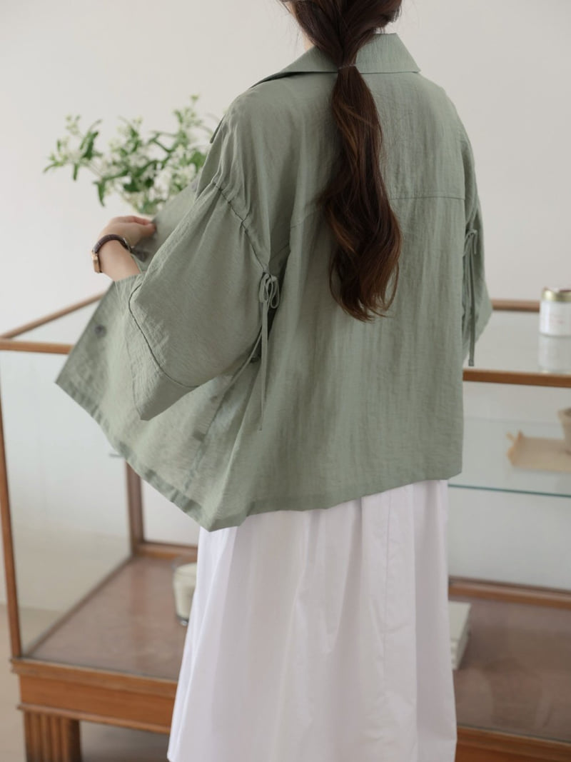 Mu - Korean Women Fashion - #romanticstyle - Mot Linen Jacket Shirt - 11