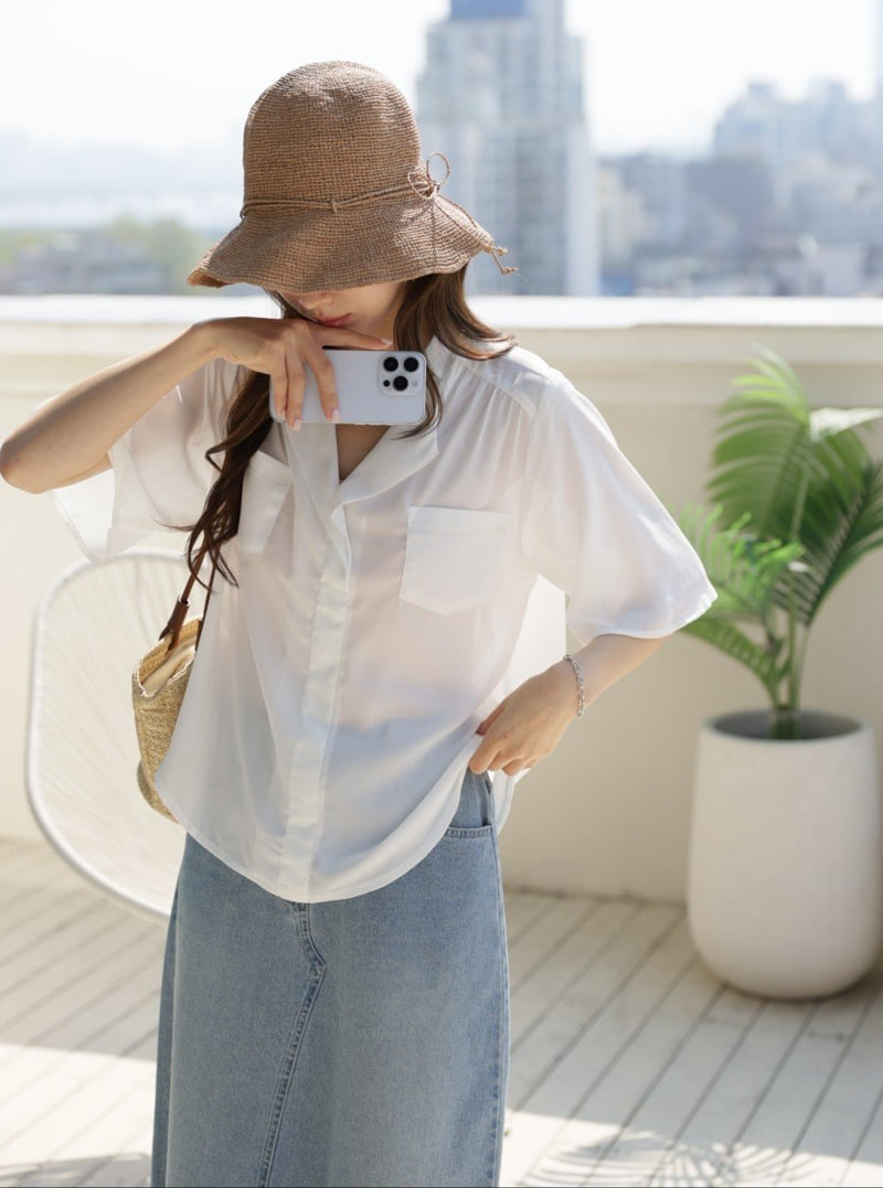 Mu - Korean Women Fashion - #restrostyle - Caddy Blouse - 4