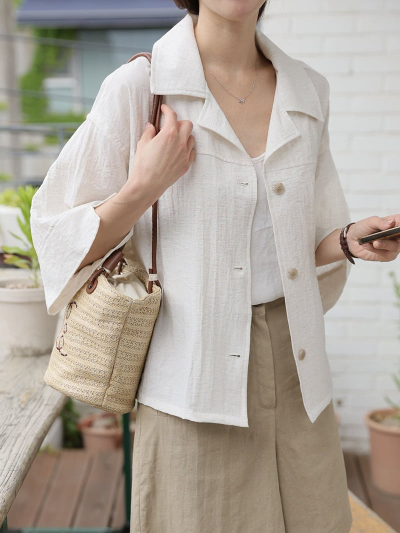 Mu - Korean Women Fashion - #vintageinspired - Mot Linen Jacket Shirt - 7