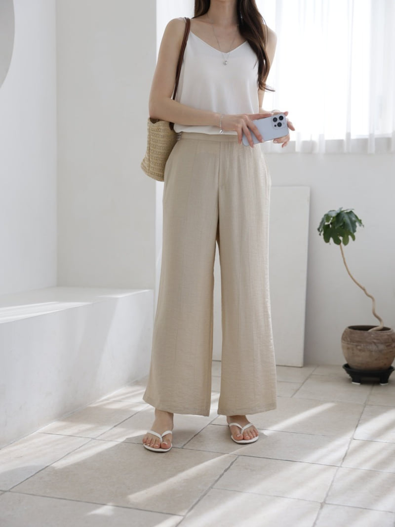 Mu - Korean Women Fashion - #vintageinspired - Kong Linen Cool Pants - 2