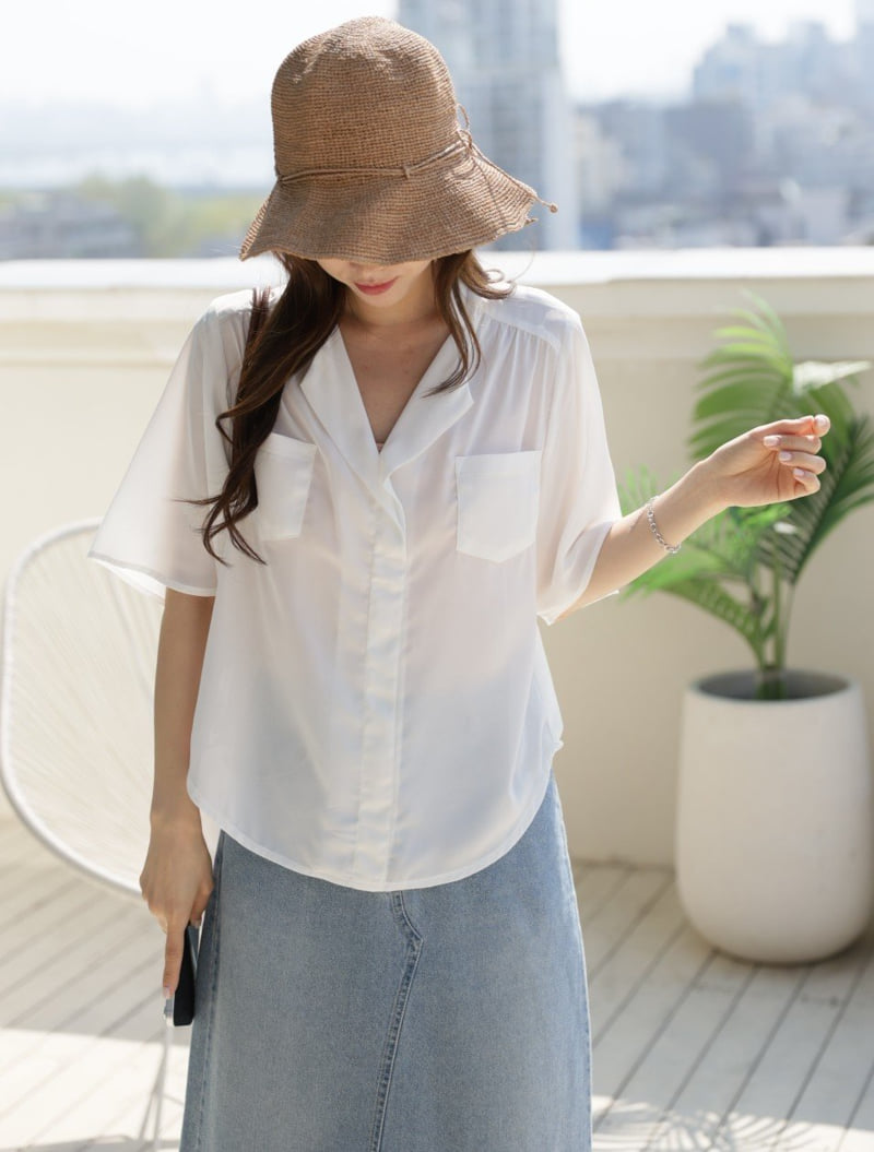 Mu - Korean Women Fashion - #vintagekidsstyle - Caddy Blouse