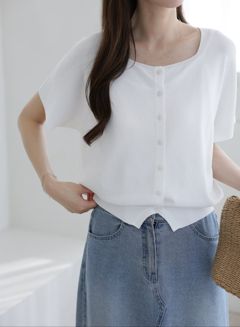 Mu - Korean Women Fashion - #womensfashion - Sara Cool Short Sleeve Knit