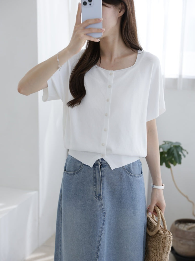 Mu - Korean Women Fashion - #womensfashion - Sara Cool Short Sleeve Knit - 7