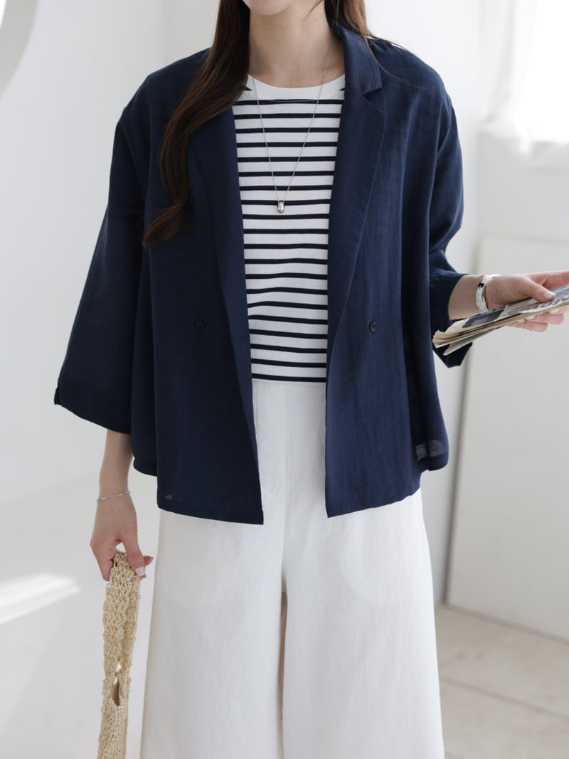 Mu - Korean Women Fashion - #womensfashion - Laven Linen Jacket Cardigan - 10