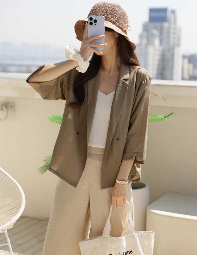 Mu - Korean Women Fashion - #womensfashion - Laven Linen Jacket Cardigan - 2