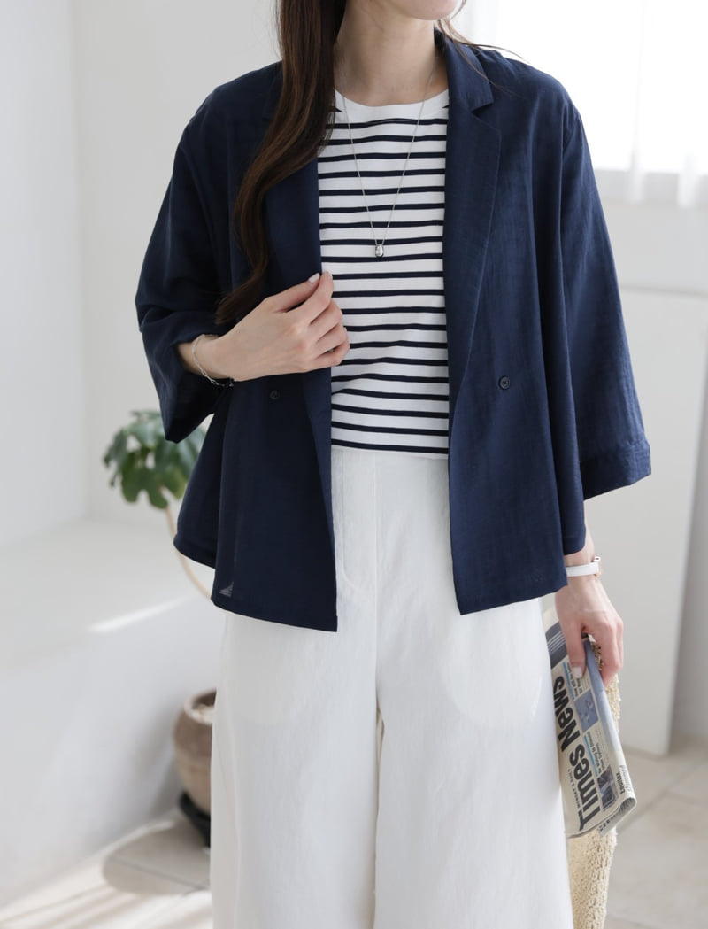 Mu - Korean Women Fashion - #momslook - Laven Linen Jacket Cardigan - 4