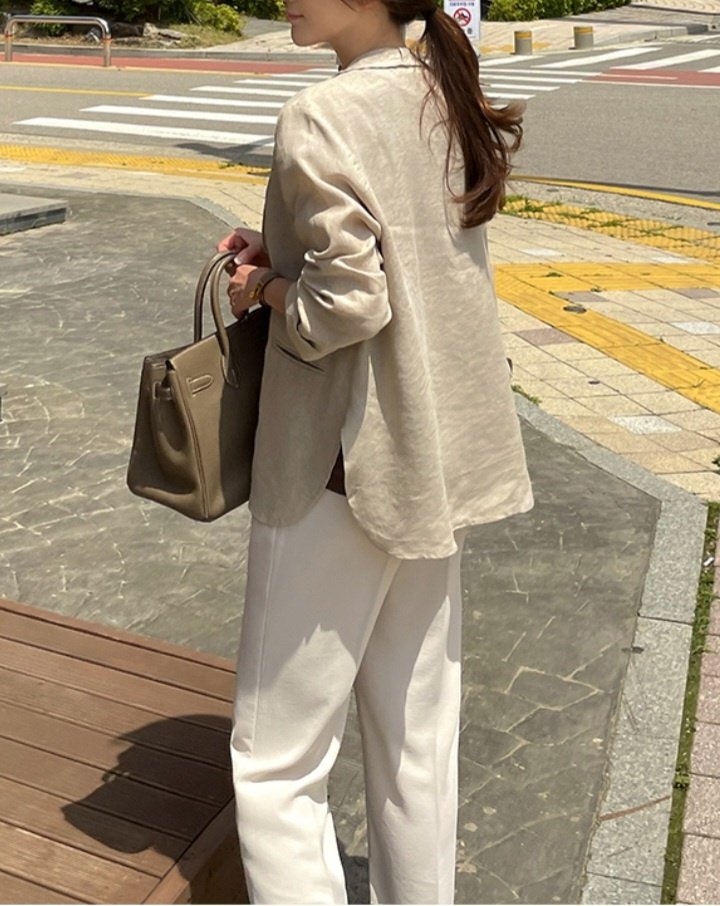 Mu - Korean Women Fashion - #womensfashion - Linen Shawl Cardigan Jacket - 5