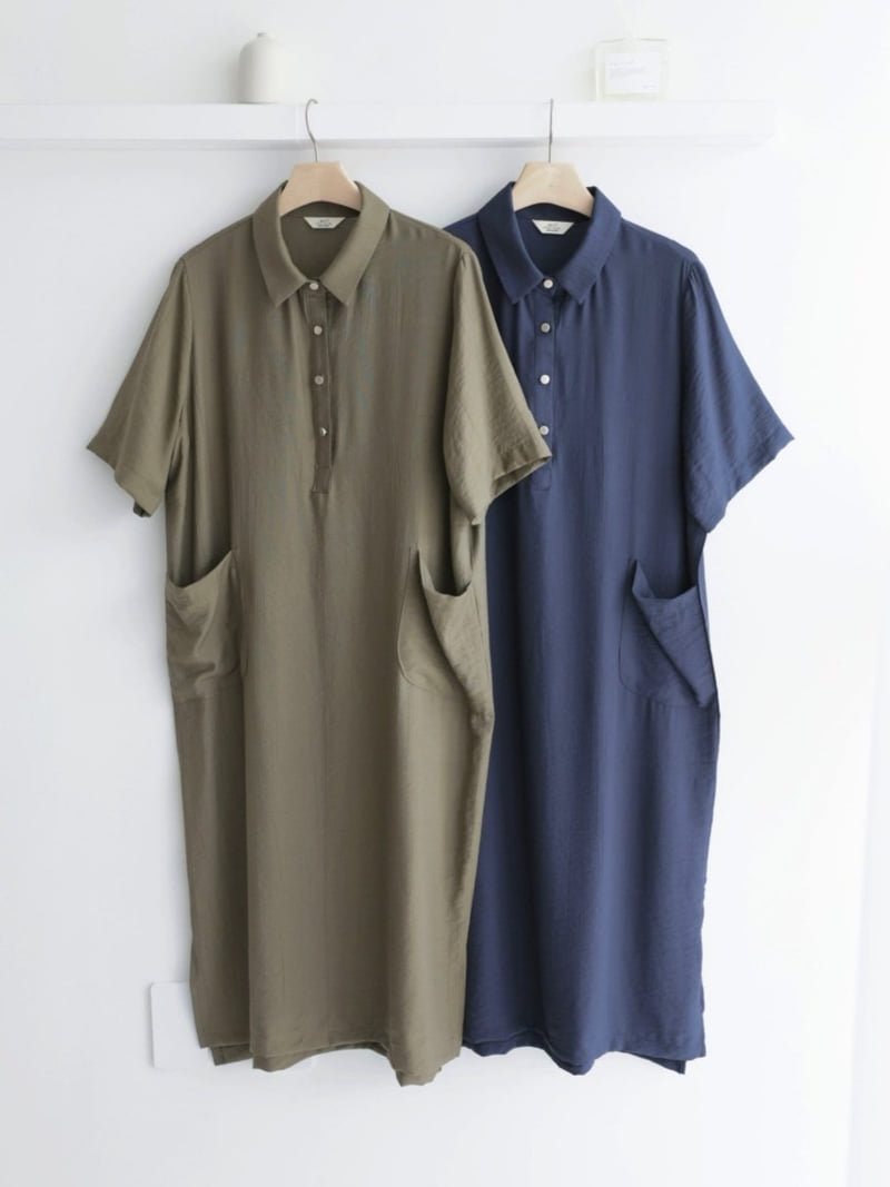 Mu - Korean Women Fashion - #momslook - Half-open Linen One-piece - 4