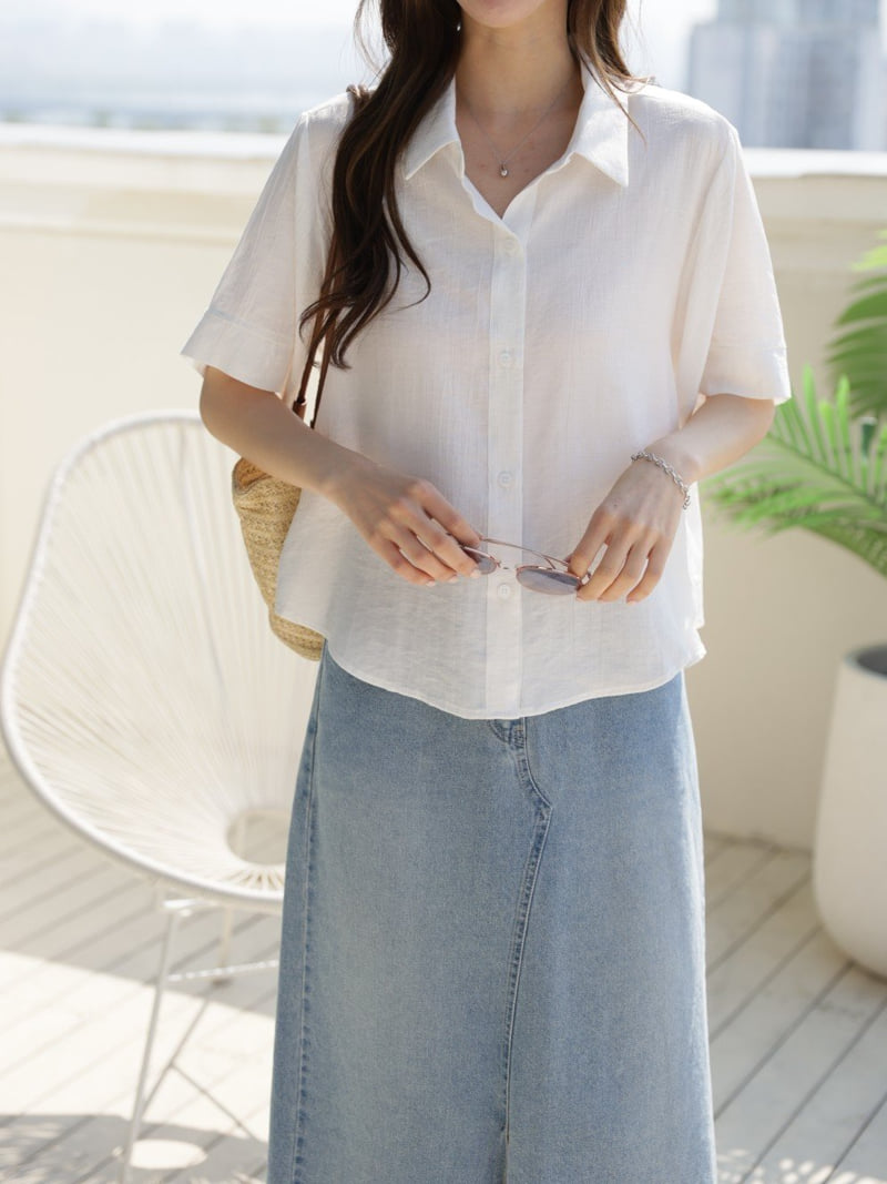 Mu - Korean Women Fashion - #womensfashion - Bee Linen Blouse Shirt - 7